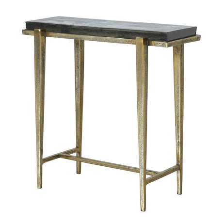 Preston Rectangular Accent Table Brass,Gold - Black / Gold by Uttermost - View 4