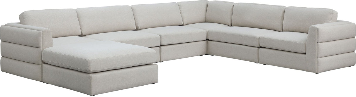 Beckham - Modular Sectional 7 Piece - Beige - Fabric | Home Elegance USA