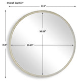 Break The Ice Round Mirror Gold - Silver by Uttermost - View 7