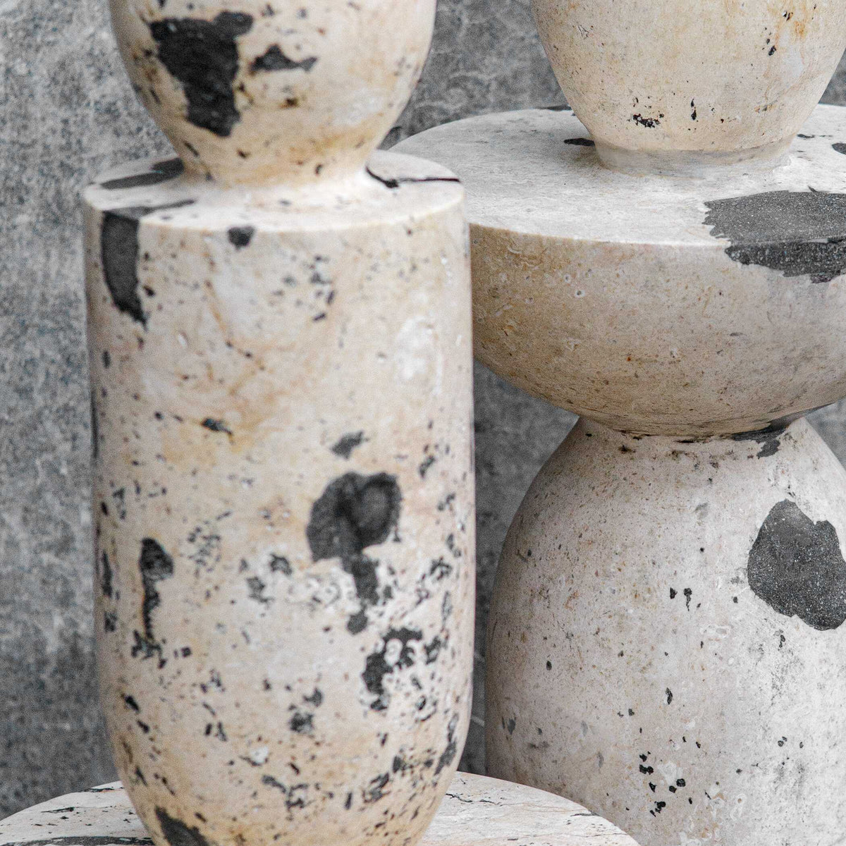 Nouveau Tower Sculptures (Set of 2) - White by Uttermost - View 6
