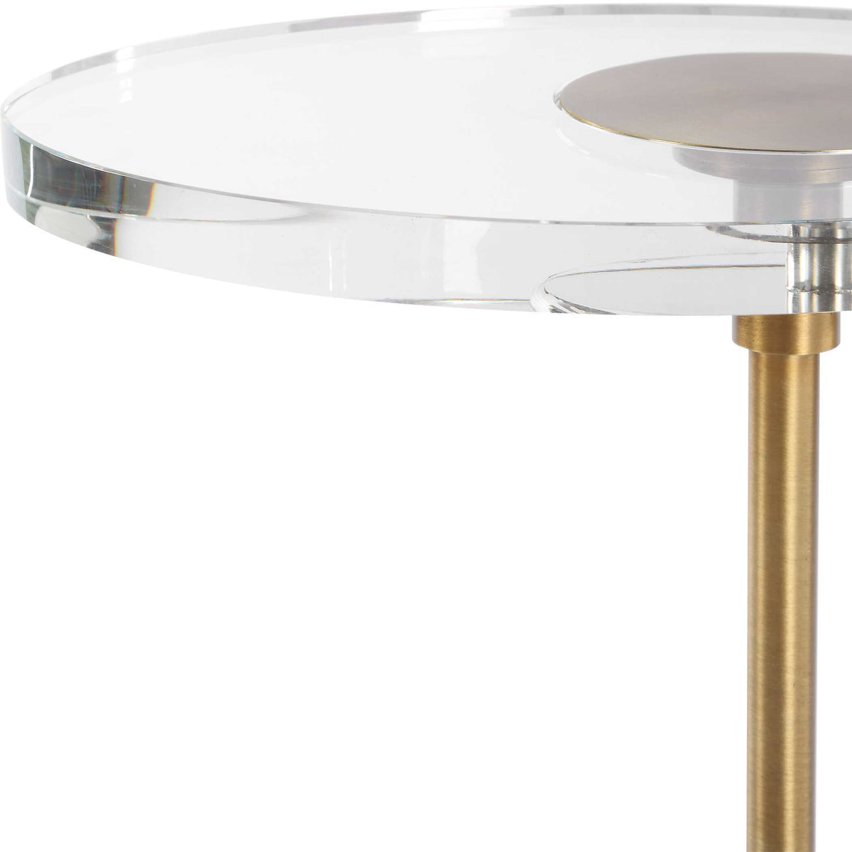 Kaufman Crystal Accent Table Black / Brass - Black / Gold by Uttermost - View 6