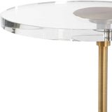 Kaufman Crystal Accent Table Black / Brass - Black / Gold by Uttermost - View 6