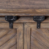 Primalia Barn Door Media Console - Light Brown by Uttermost - View 8