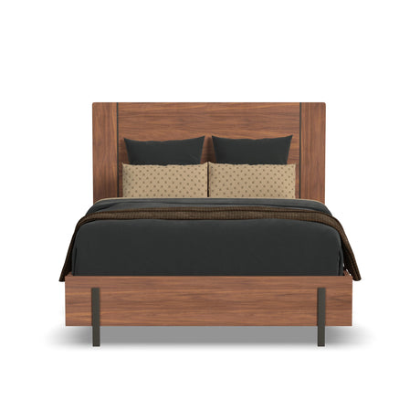 Lincoln Queen Panel Bed - Warm Walnut | Flexsteel