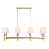Arques 8 Light Linear Chandelier White / Gold - Gold / White by Uttermost - View 1