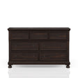 Seven Drawer Dresser Dark Cherry