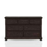 Seven Drawer Dresser Dark Cherry
