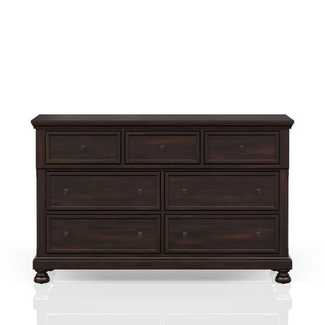 Seven Drawer Dresser Dark Cherry