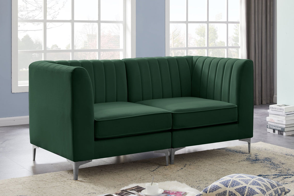 Alina - Modular Sectional - Green - Fabric - 604Green - S67 - Home Elegance USA - 3