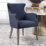 Yareena Wing Chair - Blue by Uttermost - View 6