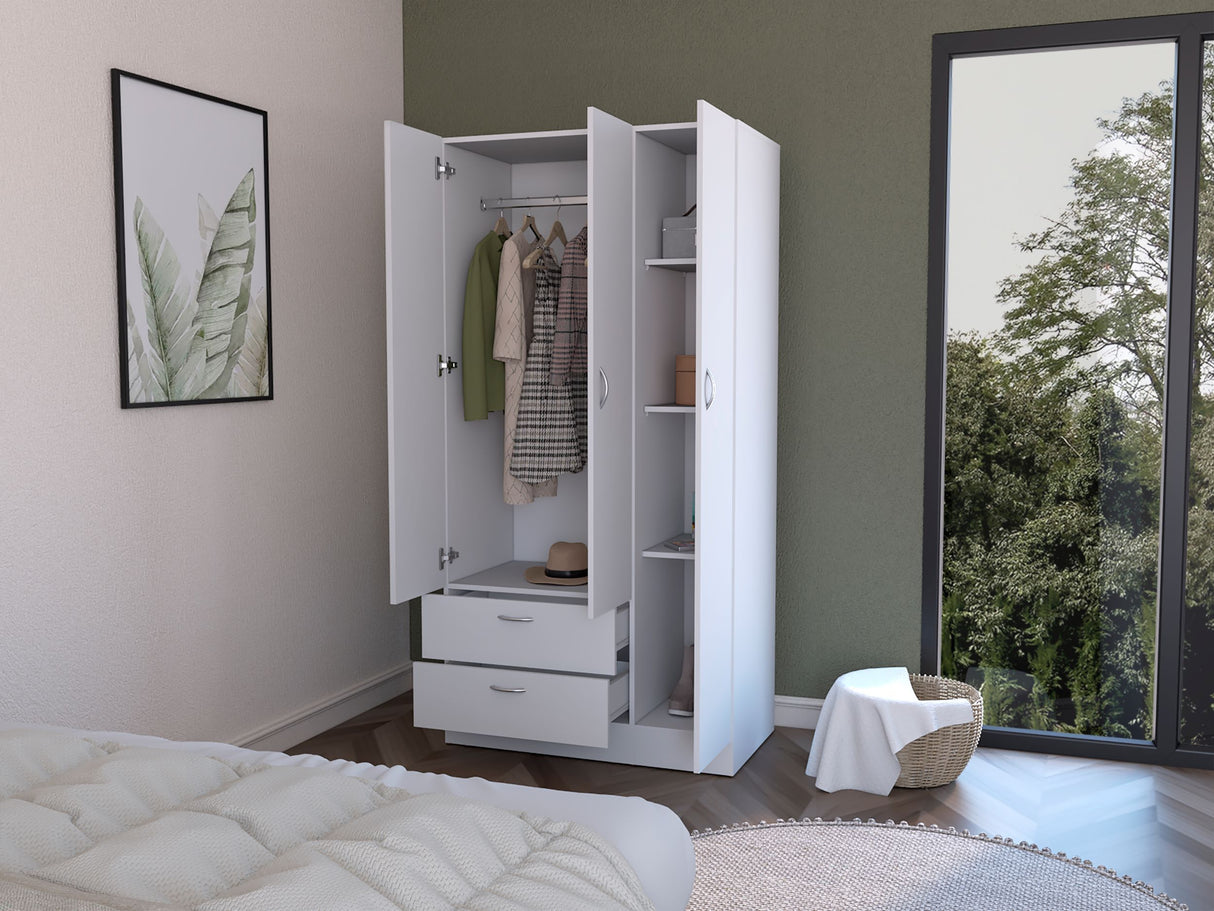 Armoire Haddam, Bedroom, White - sold by Home Elegance USA