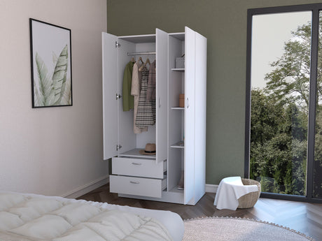 Armoire Haddam, Bedroom, White - sold by Home Elegance USA