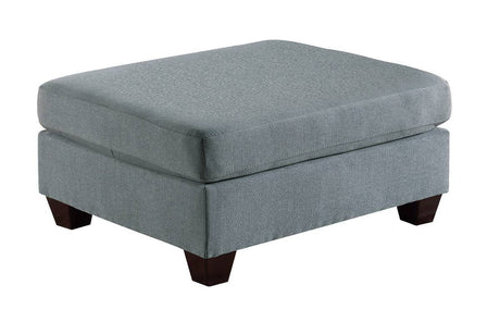 Modular Sectional 6pc Set Living Room Furniture L-Sectional Grey Linen Like Fabric 2x Corner Wedge 2x Armless Chairs and 2x Ottomans - sold by Home Elegance USA