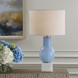 Clear Sky Blue Glass Table Lamp by Uttermost - View 2