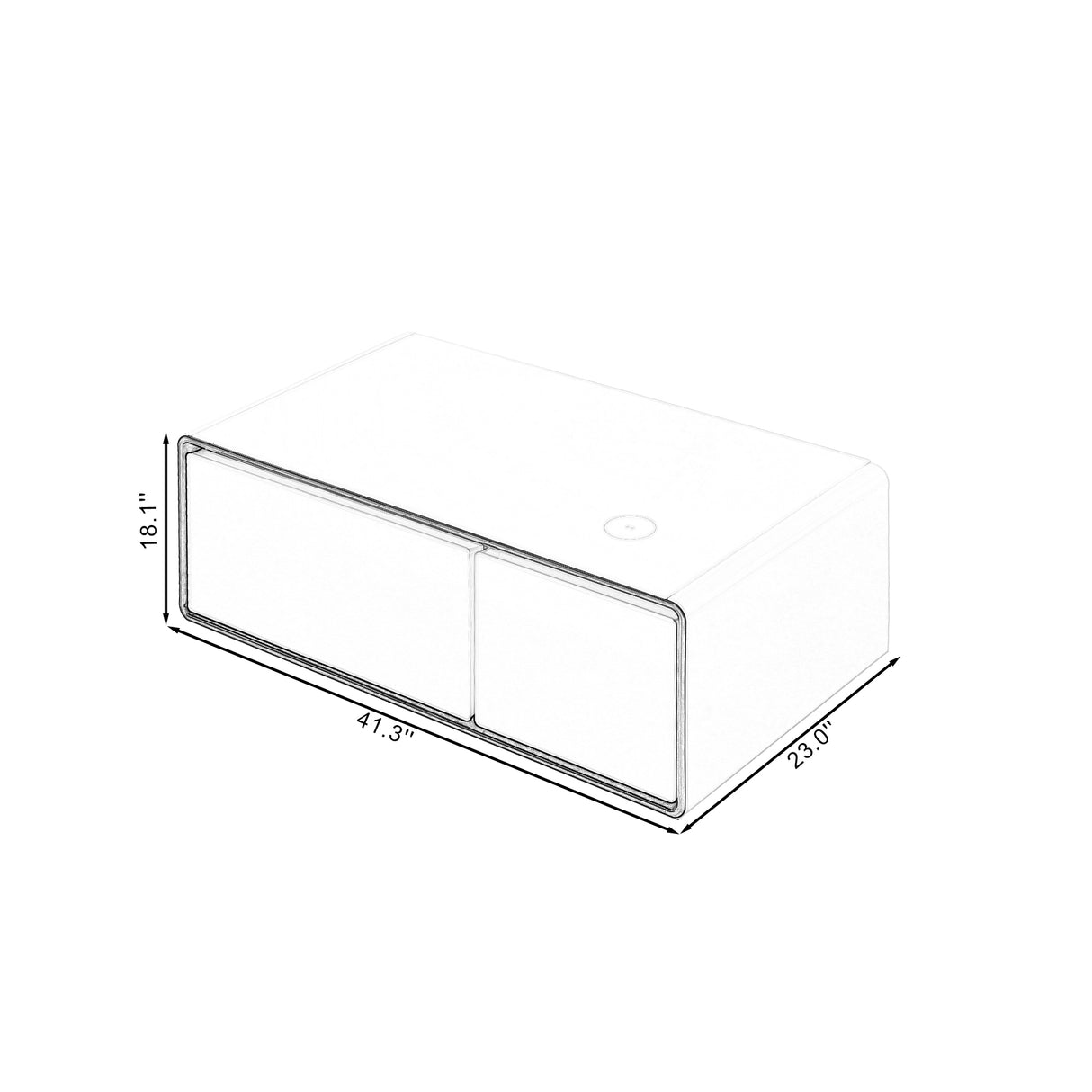 Smart Table Fridge, Multifunctional Coffee Table with Cooler and Frozen - Home Elegance USA