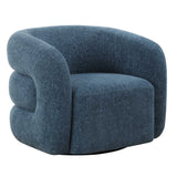 Junie Swivel Barrel Chair - Blue by Uttermost - View 6