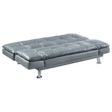 Dilleston Tufted Back Upholstered Sofa Bed Grey | Coaster - 500096 - Home Elegance USA - 4