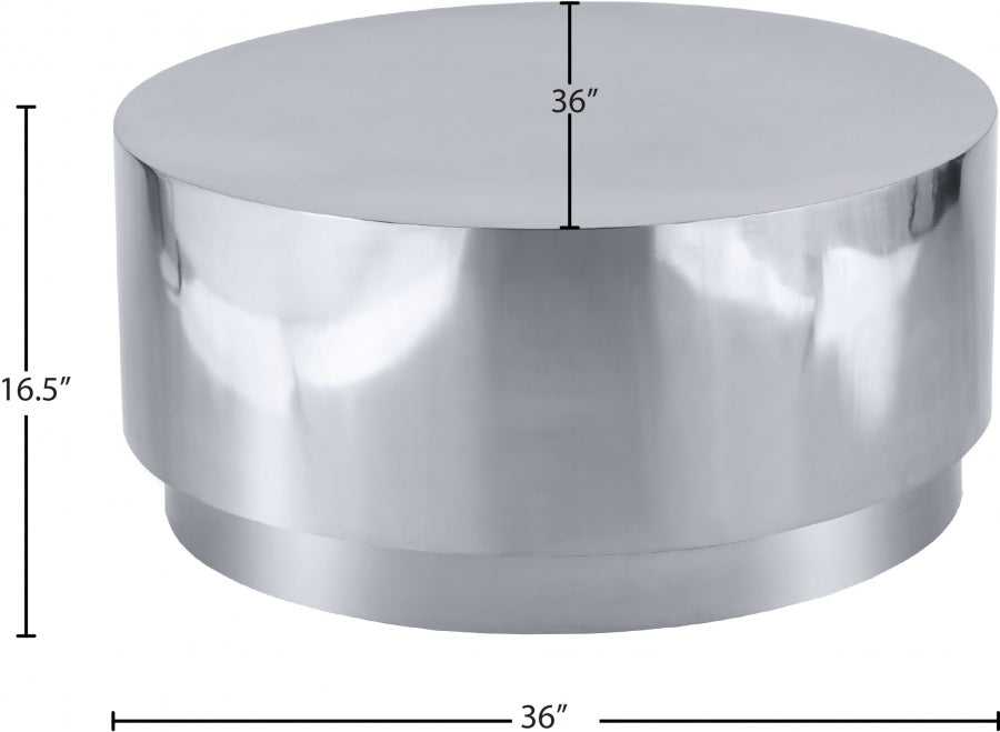 Jazzy 3 Piece Occasional Table Set In Silver - 282-3Set | Meridian - sold by Home Elegance USA