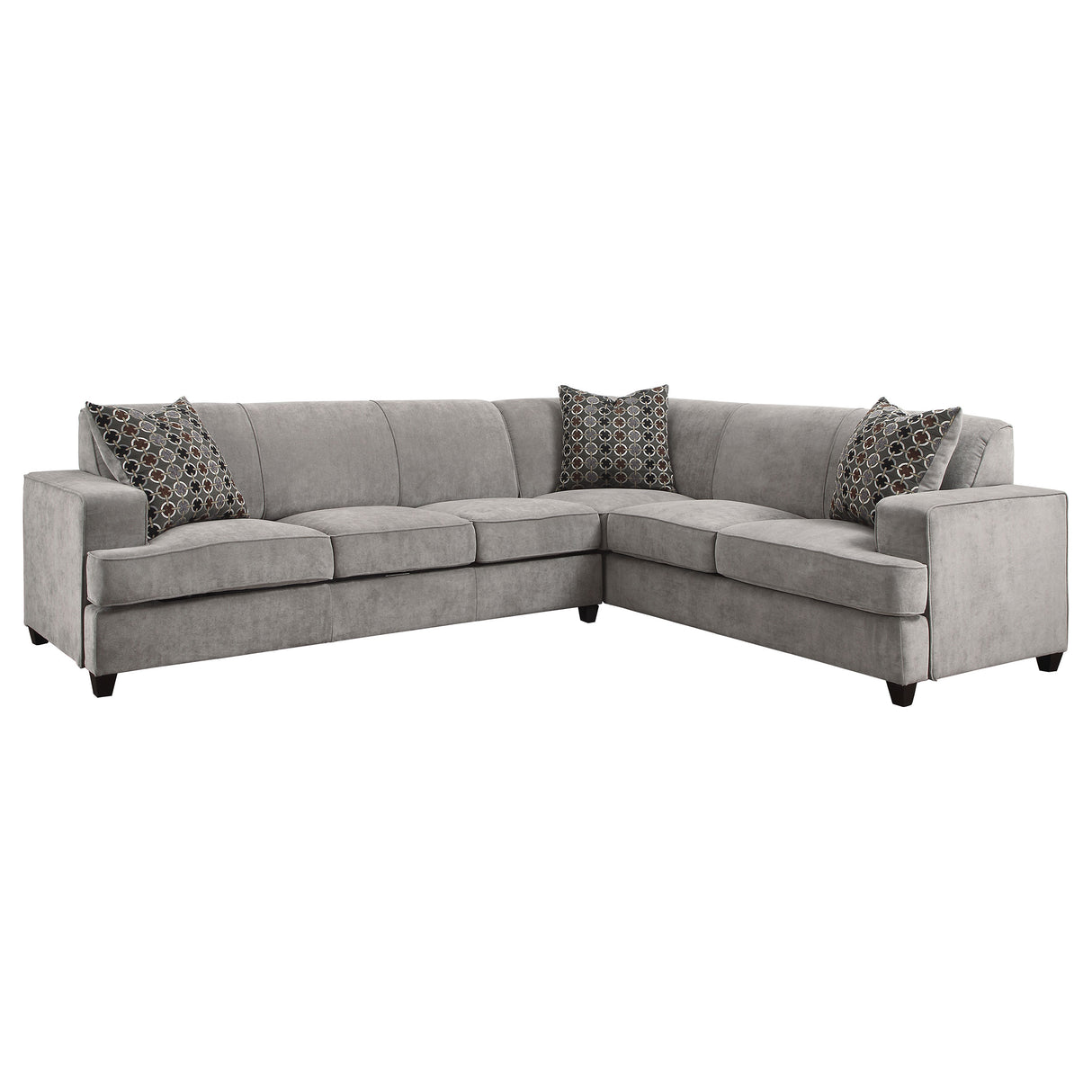 Sleeper Sectional - Tess L-shape Sleeper Sectional Grey