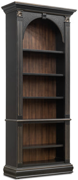 Black Bookcase with Gold Accents 5-Shelf – Hooker Furniture - sold by Home Elegance USA