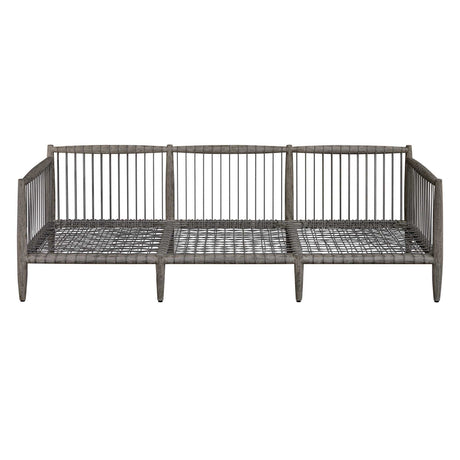 Borneo Outdoor Sofa Brown / Oyster White - White / Dark Brown by Uttermost - View 12