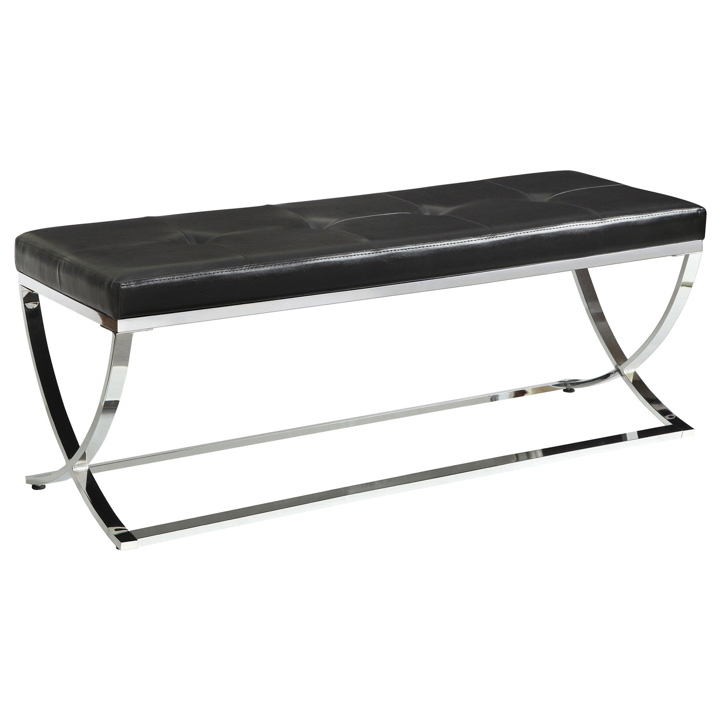 Bench - Walton Rectangle Upholstered Tufted Bench Black