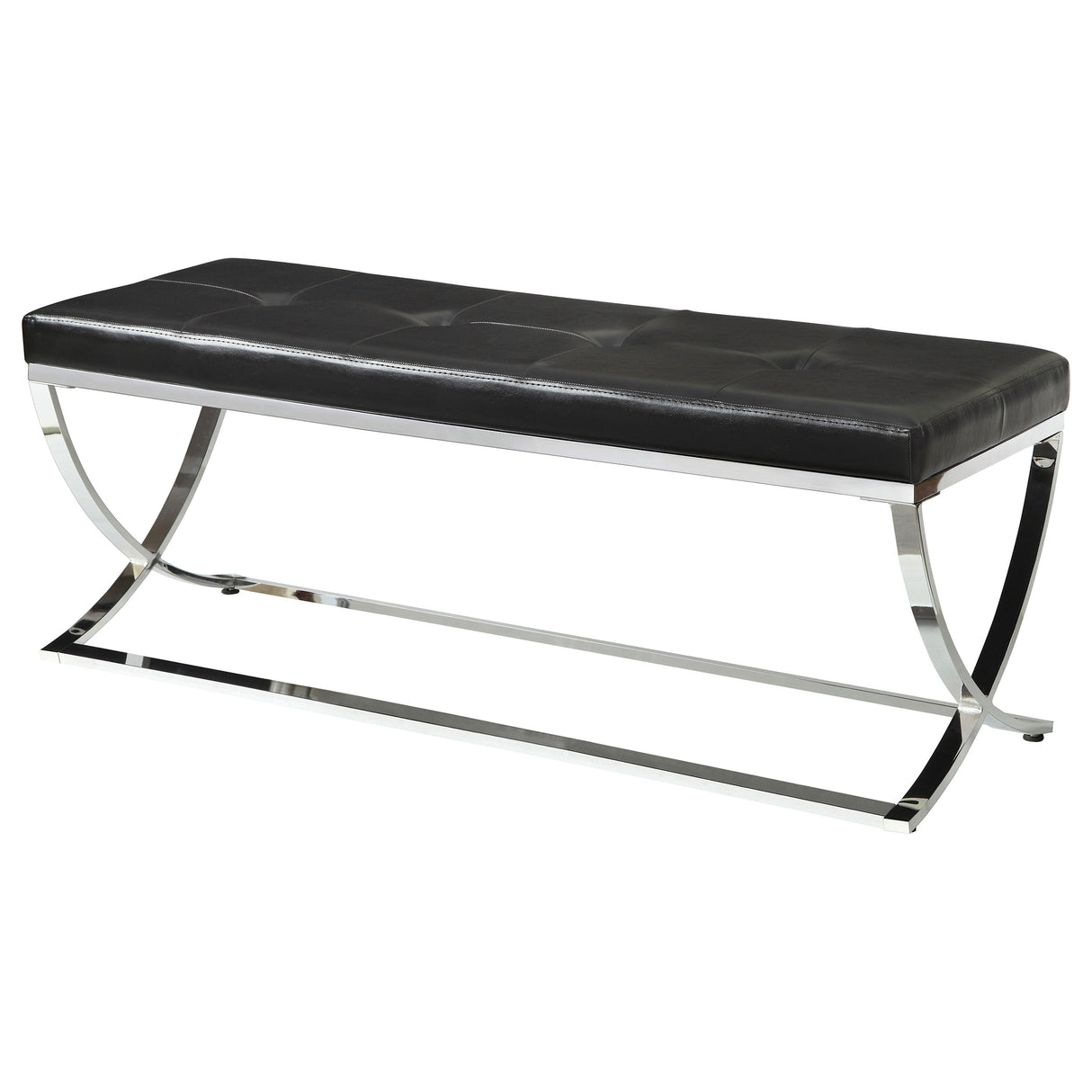 Bench - Walton Rectangle Upholstered Tufted Bench Black