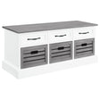 Storage Bench - Alma 3-drawer Storage Bench White and Weathered Grey