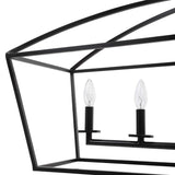 Clayton 6 Light Linear Chandelier - Black by Uttermost - View 4