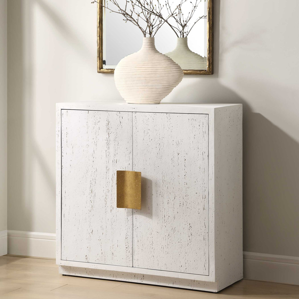 Emma 2 Door White Cabinet by Uttermost - View 3