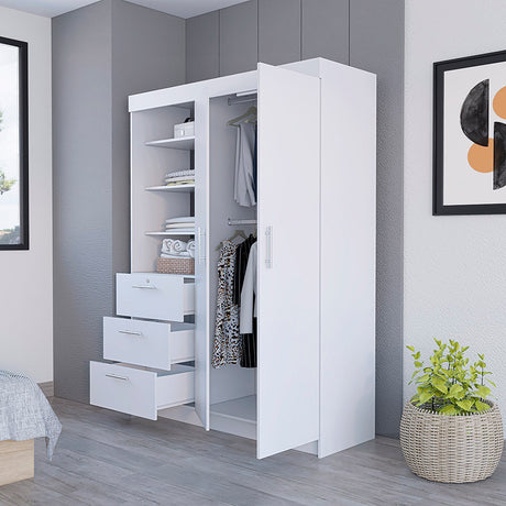 Armoire Rumanu, Bedroom, White - sold by Home Elegance USA
