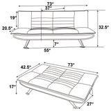 Sofa Bed - Julian Upholstered Sofa Bed with Pillow-top Seating Grey