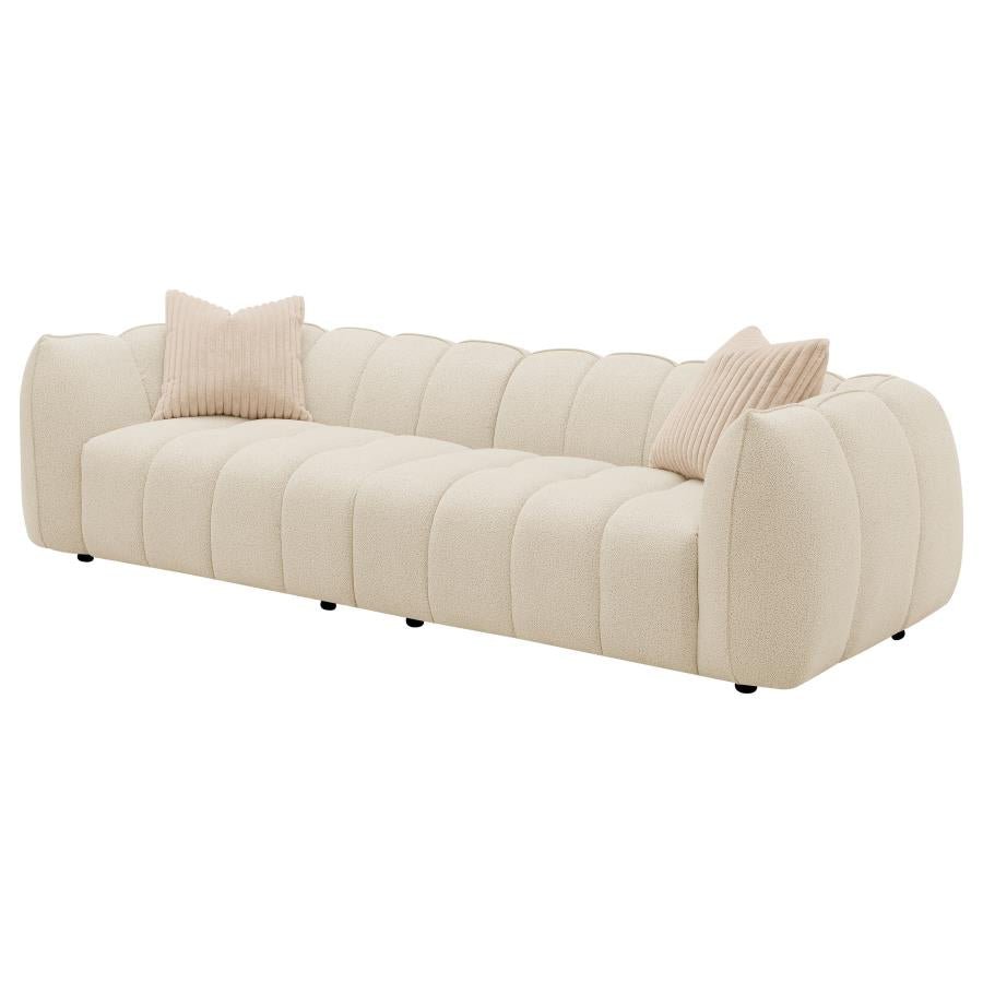 Winchester Boucle Extra Long Sofa Sand Pebble | Coaster | Home Elegance USA