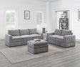 Contemporary Modular 6-Piece Sectional Sofa Set in Graphite Morgan Suede | Ideal for Living Rooms - sold by Home Elegance USA