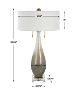 Cardoni Glass Table Lamp - Bronze / Beige by Uttermost - View 8