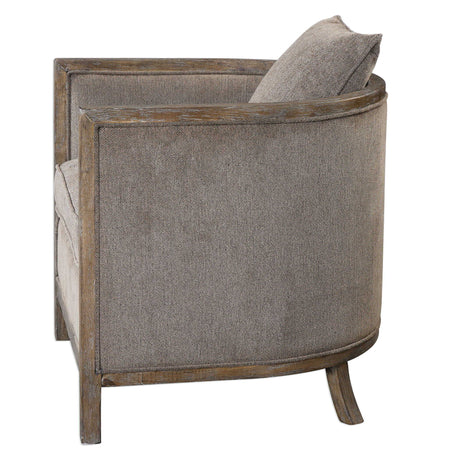 Viaggio Chenille Accent Chair Gray - Light Brown by Uttermost - View 4