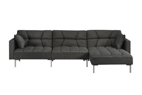 Acme - Duzzy Sectional Sofa 50485 Dark Gray Fabric