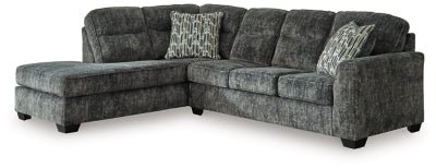 Ashley Gunmetal Lonoke 50504S1 2 - Piece Sectional with Chaise - Velvet - 50504S1 - Home Elegance USA - 1