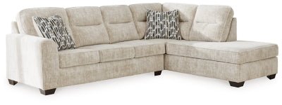 Ashley Parchment Lonoke 50505S2 2 - Piece Sectional with Chaise - Velvet | Home Elegance USA