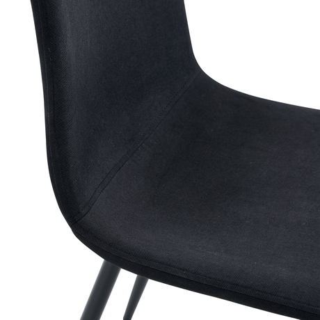 Table and chair set.71*35.4 inch Black Grain Spliced Dining Table With Storage Function In The Middle Of The Table Legs.Paired with 8 Black Linen-Cotton Material High Resilience Dining Chair. - sold by Home Elegance USA