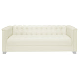 Chaviano 2 - piece Upholstered Tufted Sofa Set Pearl White | Coaster | Home Elegance USA