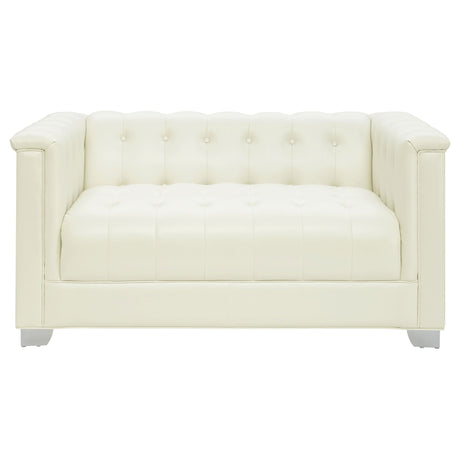 Chaviano 2 - piece Upholstered Tufted Sofa Set Pearl White - 505391 - S2 - image - 7