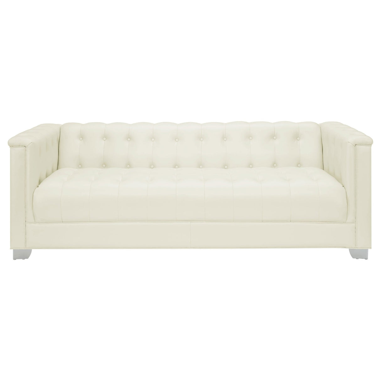 Chaviano 3 - piece Upholstered Tufted Sofa Set Pearl White - 505391 - S3 - image - 3