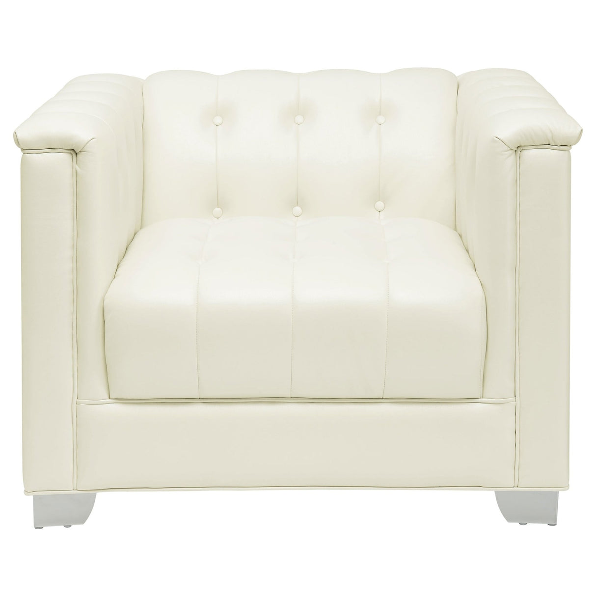 Chaviano 3 - piece Upholstered Tufted Sofa Set Pearl White | Coaster | Home Elegance USA