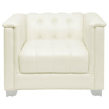 Chaviano 3 - piece Upholstered Tufted Sofa Set Pearl White | Coaster | Home Elegance USA