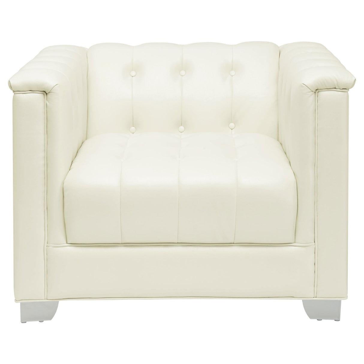 4 Pc Sofa Set - Chaviano 4 - piece Upholstered Tufted Sofa Set Pearl White - 505391 - S4 - image - 9