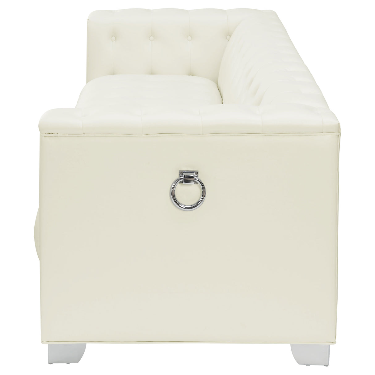 Sofa - Chaviano Tufted Upholstered Sofa Pearl White