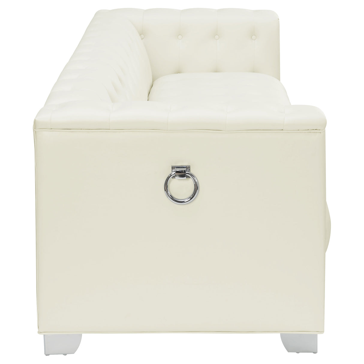 Sofa - Chaviano Tufted Upholstered Sofa Pearl White