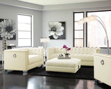 Loveseat - Chaviano Tufted Upholstered Loveseat Pearl White