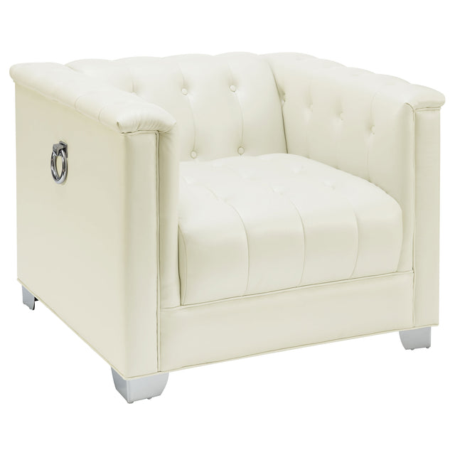 Chair - Chaviano Tufted Upholstered Chair Pearl White